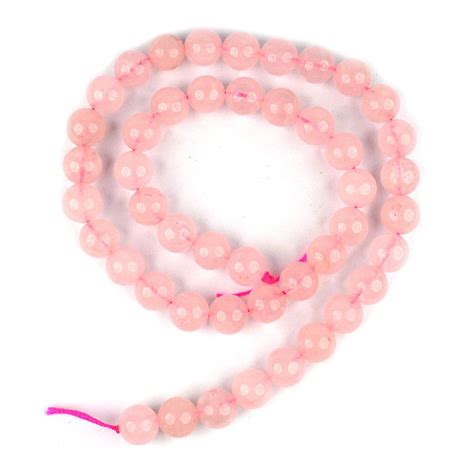 Reiki Crystal Products Natural Rose Quartz Stone Loose Beads 8 mm Round ...