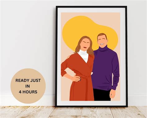 Buy Custom Minimalist Digital Portrait Faceless Illustration ASAP Gif ...