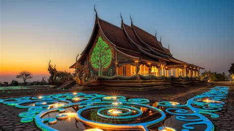 Download Light Thailand Buddhist Religious Temple Image