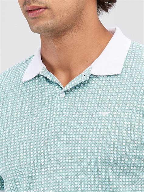 Park Avenue White Printed Slim Fit Cotton Blend T-Shirt – MyRaymond