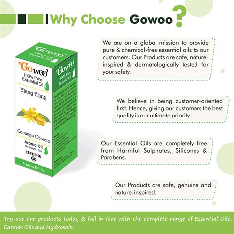 Buy GO WOO 100% PURE YLANG YLANG OIL THERAPEUTIC GRADE FOR PERFUMES ...