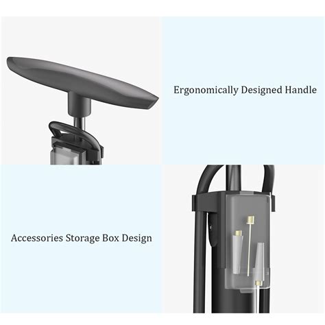 GOBKO Bike Floor Pump, Portable 160Psi Bicycle Pump with Gauge, Presta ...