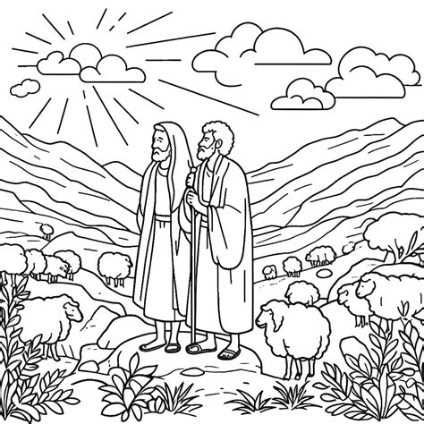 Abraham And Isaac Coloring Page