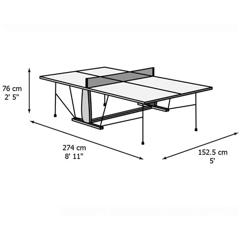 Folding Table Tennis Table Dimensions at Anthony Griggs blog