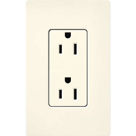 Lutron CAR-15H-AL Claro 15 Ampere 125 Volt Designer Two Outlet Duplex ...
