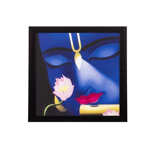 Face Of Lord Krishna Satin Matt Texture UV Art Painting - eCraftIndia ...