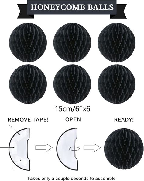 LITAUS Black Birthday Decorations Kit - 16-Piece Set India | Ubuy