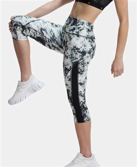 Buy Microfiber Elastane Slim Fit Capri with Back Waistband Pocket ...