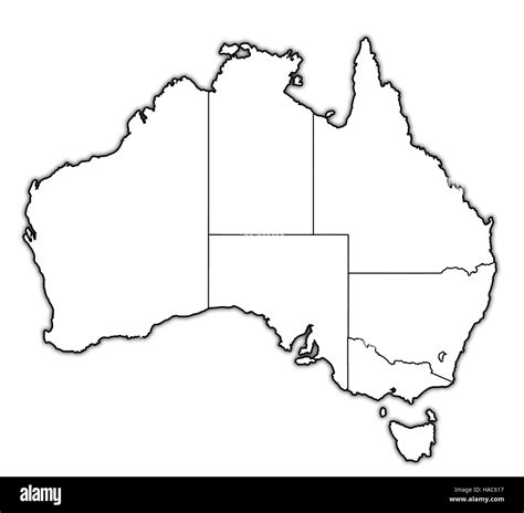 borders of territories on map of australia with administrative divisions Stock Photo - Alamy