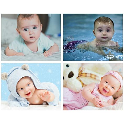 MANIAL Set of 4 Cute Baby Combo Posters | Smiling Baby Poster | Poster ...