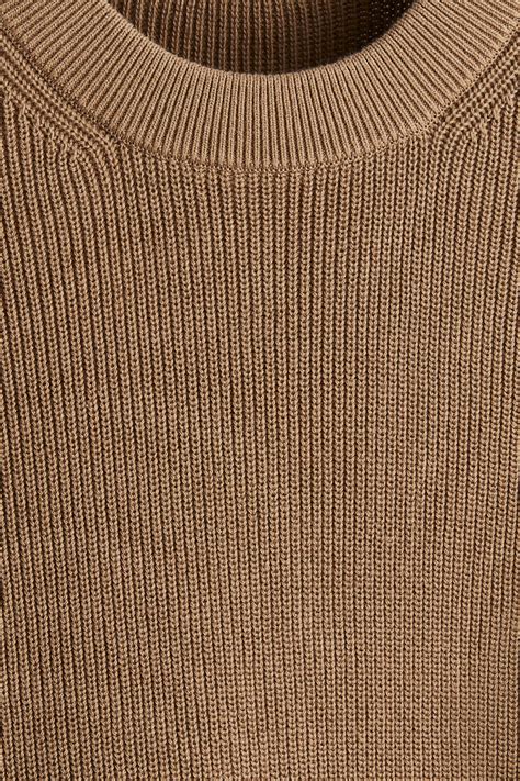 Regular Fit Rib-knit jumper - Dark beige - Men | H&M IN