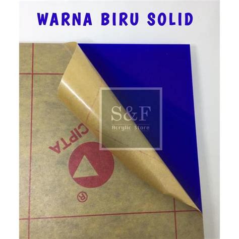 Jual Akrilik Warna Biru Glossy / Akrilik Lembaran 3Mm / Acrylic Warna ...