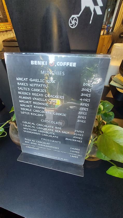Menu at BENKI COFFEE, Bengaluru, No 942