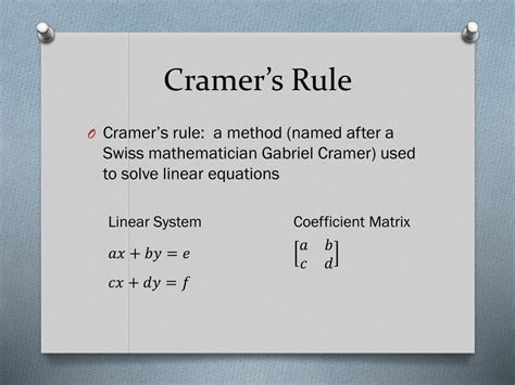 Image result for Cramer's Rule with Example