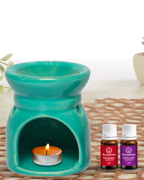 Asian Aura Aroma Burner Tea Light Candle Ceramic Diffuser Oil Warmer ...