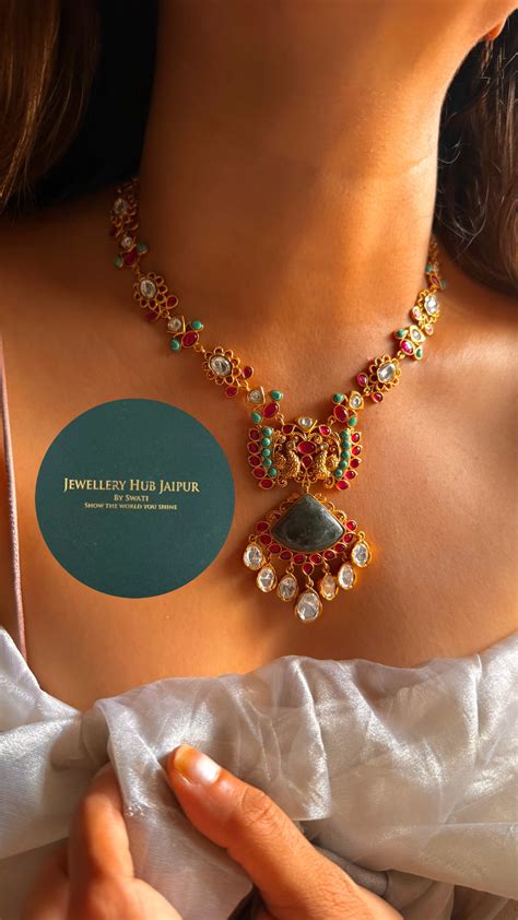 Firoza & rani pink with real stone set – Jewellery Hubb Jaipur