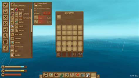 Как повесить трофеи в Raft
