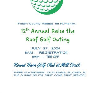 12th Annual Raise the Roof Golf Outing, Round Barn Golf Club at Mill ...