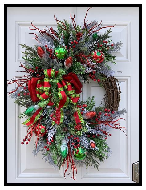 Christmas Light Up Door Wreath at Robin Clark blog