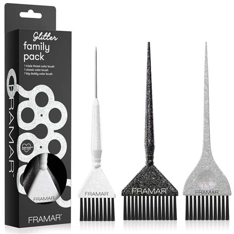 Amazon.com : FRAMAR Hair Color Brush Set – Glitter Color Brush, Hair ...