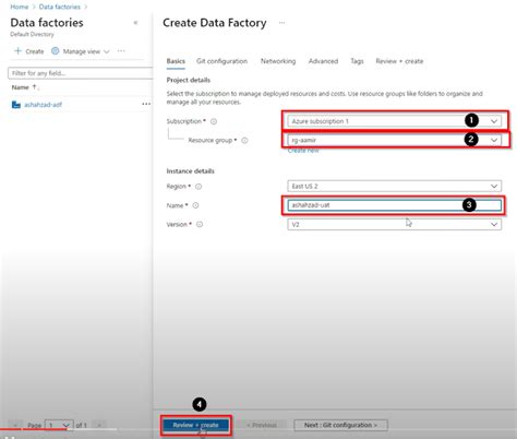 Create Azure Data/Factory 的图像结果