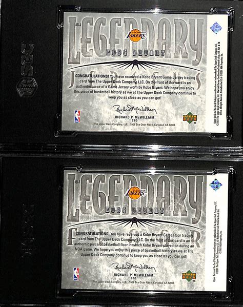 Lot Detail - 2000-01 Kobe Bryant Upper Deck Legends Legendary Jersey ...