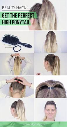 How To Style Half Hair by How To Get The High Ponytail Hack High How To Style Half Hair