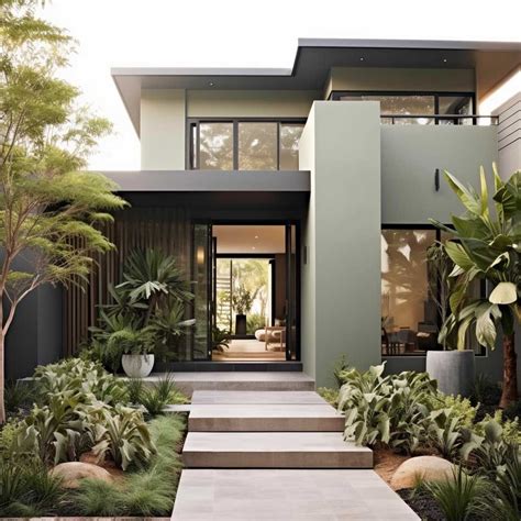 4+ Cool Green Exterior Paint Palettes for Modern Homes • 333+ Art Images | Best exterior house ...