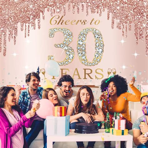 Excelloon 30th Birthday Decorations Cheers to 30 Years Banner, India | Ubuy