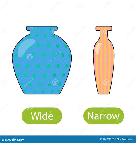 Wide and Narrow Vase. the Concept of Teaching Children Wide and Narrow ...