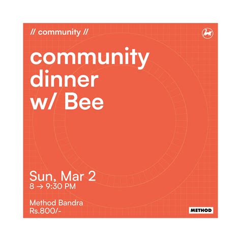 Community Dinner w/ Bee | 2nd March | Method Bandra