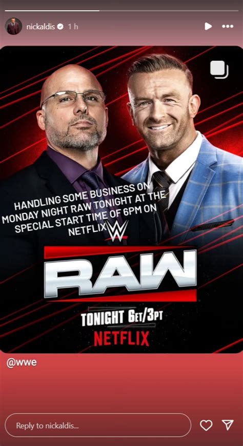 Nick Aldis to appear on WWE RAW; drops tease