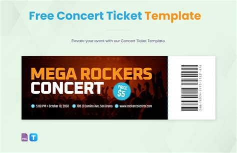 Concert Ticket Template in Word, Publisher, PSD - Download | Template.net