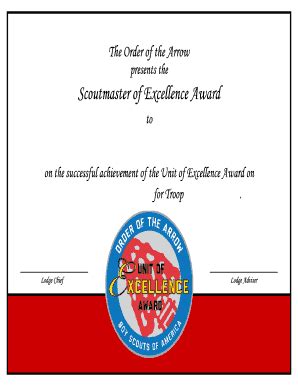 Fillable Online oa-bsa Scoutmaster-Coach of Excellence Award ...
