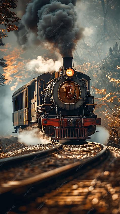 Premium Photo | Steam Train Journey With Bitcoin Gold Bar Heist Bitcoin ...