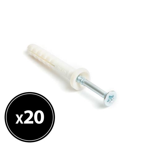 Комплект от 20 броя ударни дюбели за тухла и бетон, Handy, 6 x 40 мм ...