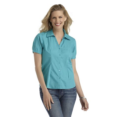 Basic Editions Women's Camp Shirt