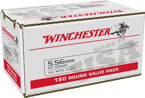 Winchester® USA Target & Practice 5.56mm NATO 55Gr FMJ 600 Round Case ...