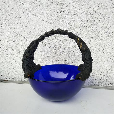 Mid Century Cobalt Blue Glass Bowl – Kreate