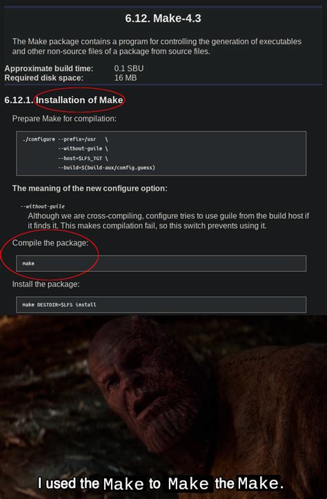 Image result for Linux From Scratch Meme