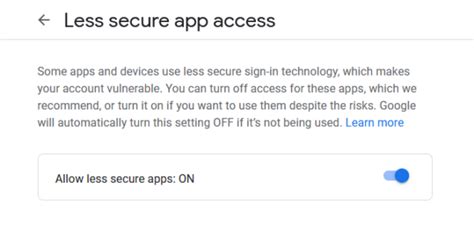 Image result for Less Secure Apps Outlook