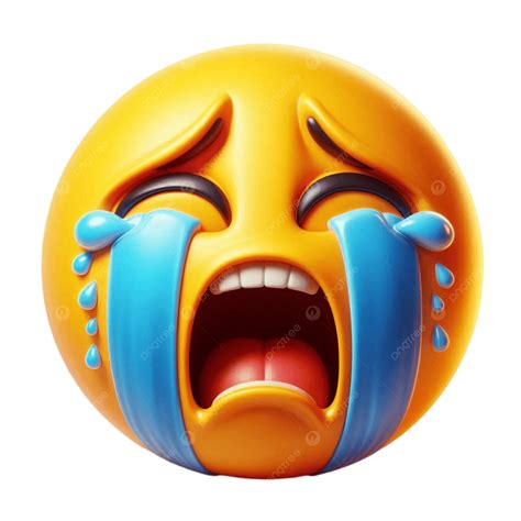 3d Very Sad Face Emoji In Yellow Colour On Transparent Background, Very Sad Face Emoji In Yellow ...