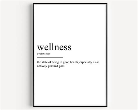 Wellness Definition Print - Magic Posters