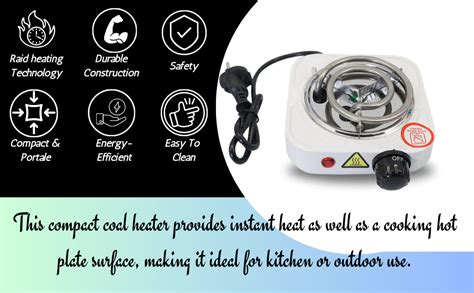 Fiiasa Instant Coal Heater 500W Charcoal Burner Hot Plate For Coal ...