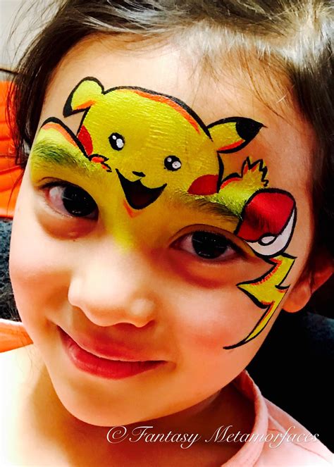 Pikachu face painting inspired by Olga Murasev Pokemon Party, Pokemon ...