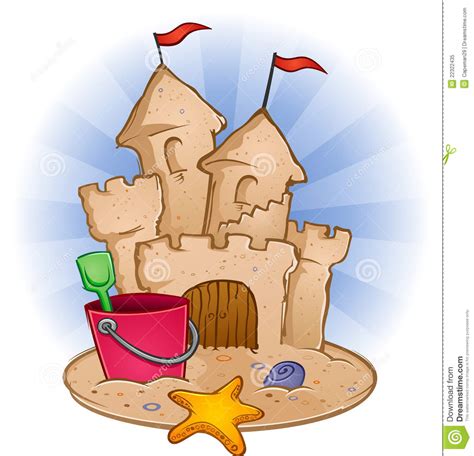 Building A Sand Castle Clip Art