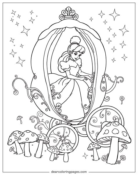 Princess Cinderella Coloring Sheets
