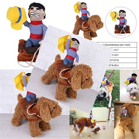 Pet Dog Costume Funny Cowboy Riders Clothes Dogs Outfit Knight Style ...