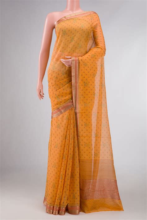 Yellow Dual Tone Mysore Chiffon Saree – Nalli Silk Sarees Pvt Ltd