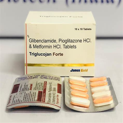 Triglucojan Forte - Glibenclamide, Pioglitazone HCL, & Metformin HCL ...